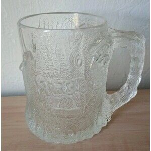 Vintage Flintstones Glass Mug McDonalds 1993 Tree Mug